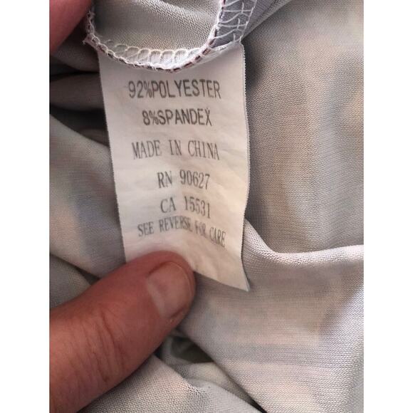 Violet Ruby size L rhinestones printed Scoop Neck 3/4 sleeve Top - Picture 4 of 4